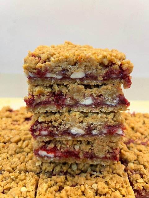 Vegan frambozen crumble Bakhuysje
